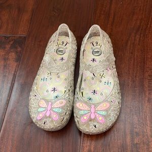 Clear Jelly Shoes with Butterfly detail